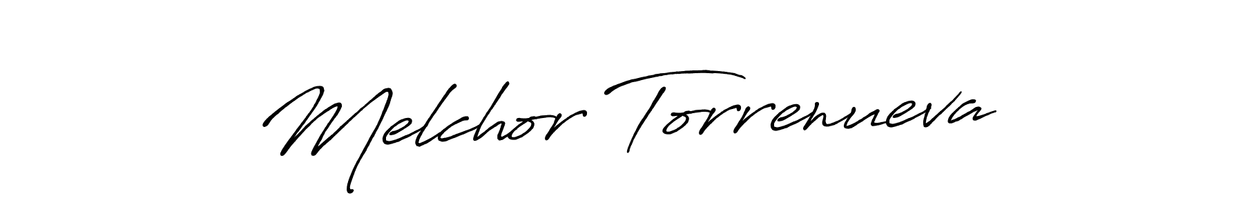 Use a signature maker to create a handwritten signature online. With this signature software, you can design (Antro_Vectra_Bolder) your own signature for name Melchor Torrenueva. Melchor Torrenueva signature style 7 images and pictures png