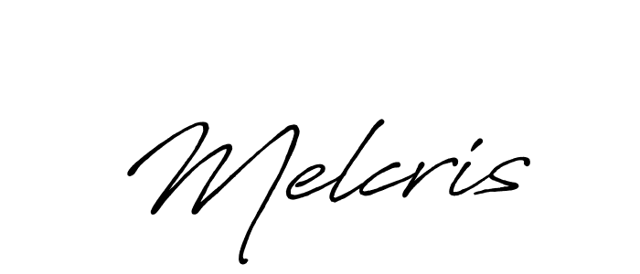 How to make Melcris name signature. Use Antro_Vectra_Bolder style for creating short signs online. This is the latest handwritten sign. Melcris signature style 7 images and pictures png