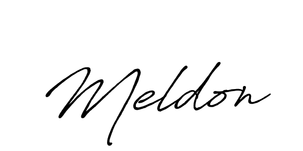 How to make Meldon signature? Antro_Vectra_Bolder is a professional autograph style. Create handwritten signature for Meldon name. Meldon signature style 7 images and pictures png