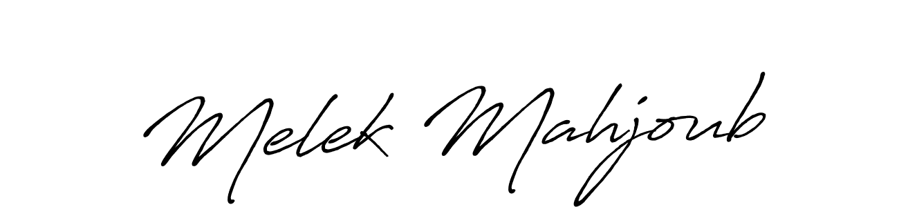 Similarly Antro_Vectra_Bolder is the best handwritten signature design. Signature creator online .You can use it as an online autograph creator for name Melek Mahjoub. Melek Mahjoub signature style 7 images and pictures png