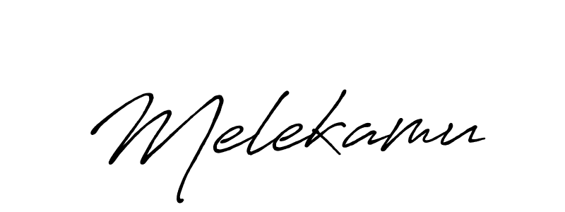 How to make Melekamu signature? Antro_Vectra_Bolder is a professional autograph style. Create handwritten signature for Melekamu name. Melekamu signature style 7 images and pictures png