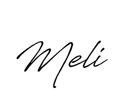 You should practise on your own different ways (Antro_Vectra_Bolder) to write your name (Meli) in signature. don't let someone else do it for you. Meli signature style 7 images and pictures png