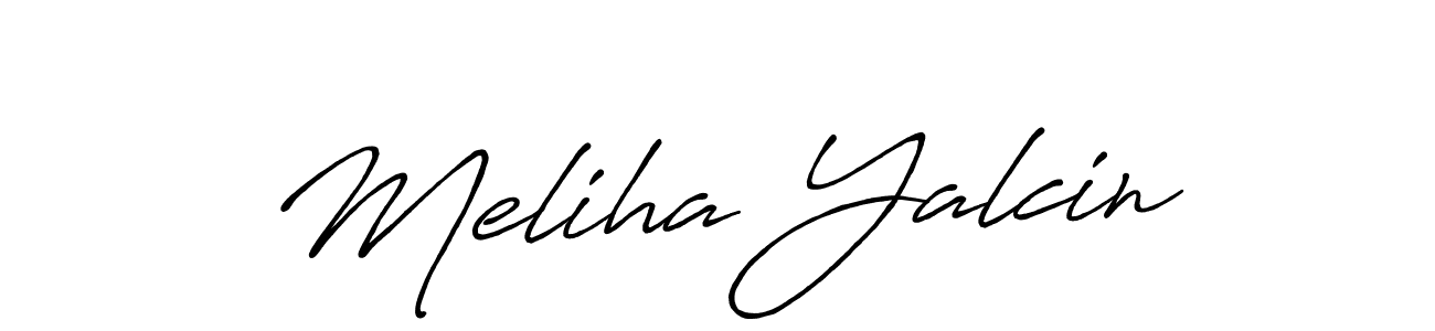 Create a beautiful signature design for name Meliha Yalcin. With this signature (Antro_Vectra_Bolder) fonts, you can make a handwritten signature for free. Meliha Yalcin signature style 7 images and pictures png
