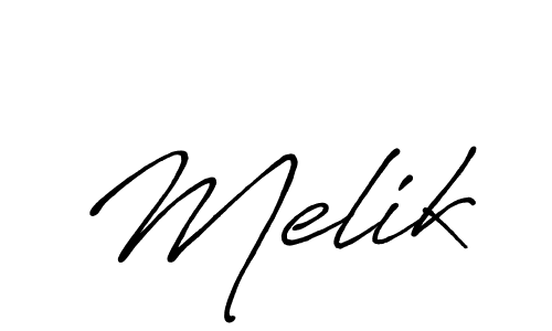 How to make Melik signature? Antro_Vectra_Bolder is a professional autograph style. Create handwritten signature for Melik name. Melik signature style 7 images and pictures png