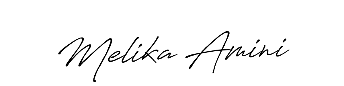 The best way (Antro_Vectra_Bolder) to make a short signature is to pick only two or three words in your name. The name Melika Amini include a total of six letters. For converting this name. Melika Amini signature style 7 images and pictures png