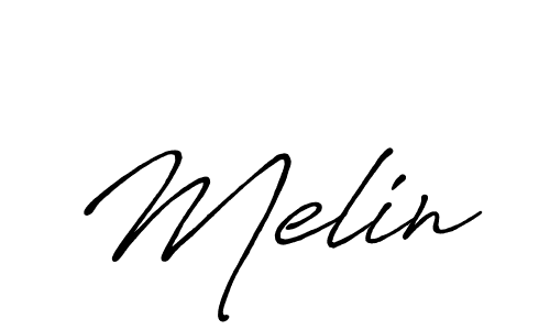 How to make Melin name signature. Use Antro_Vectra_Bolder style for creating short signs online. This is the latest handwritten sign. Melin signature style 7 images and pictures png