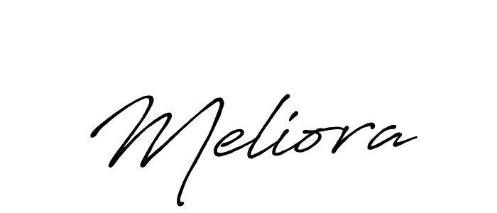 Create a beautiful signature design for name Meliora. With this signature (Antro_Vectra_Bolder) fonts, you can make a handwritten signature for free. Meliora signature style 7 images and pictures png