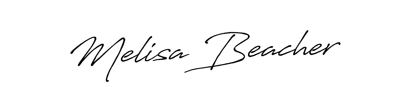 Design your own signature with our free online signature maker. With this signature software, you can create a handwritten (Antro_Vectra_Bolder) signature for name Melisa Beacher. Melisa Beacher signature style 7 images and pictures png