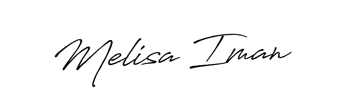 Once you've used our free online signature maker to create your best signature Antro_Vectra_Bolder style, it's time to enjoy all of the benefits that Melisa Iman name signing documents. Melisa Iman signature style 7 images and pictures png