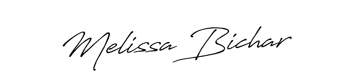 Also You can easily find your signature by using the search form. We will create Melissa Bichar name handwritten signature images for you free of cost using Antro_Vectra_Bolder sign style. Melissa Bichar signature style 7 images and pictures png