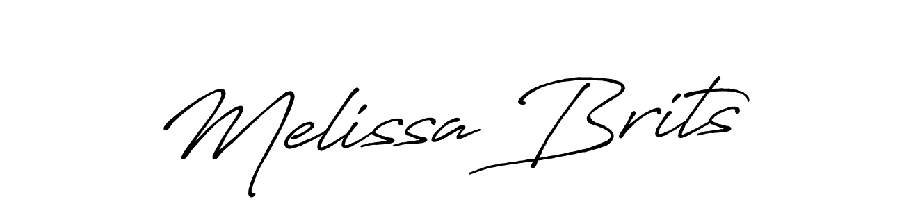 How to make Melissa Brits name signature. Use Antro_Vectra_Bolder style for creating short signs online. This is the latest handwritten sign. Melissa Brits signature style 7 images and pictures png