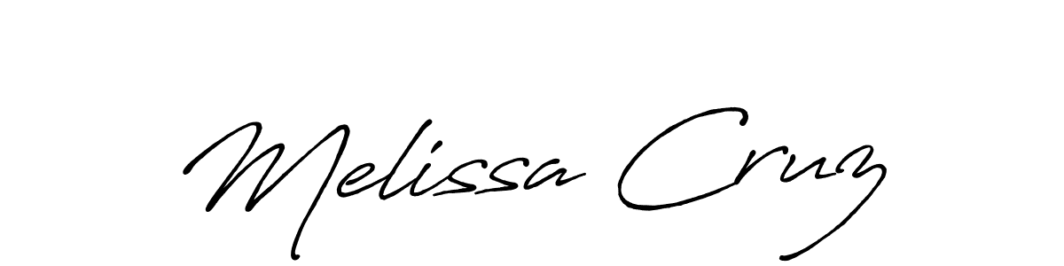 Melissa Cruz stylish signature style. Best Handwritten Sign (Antro_Vectra_Bolder) for my name. Handwritten Signature Collection Ideas for my name Melissa Cruz. Melissa Cruz signature style 7 images and pictures png