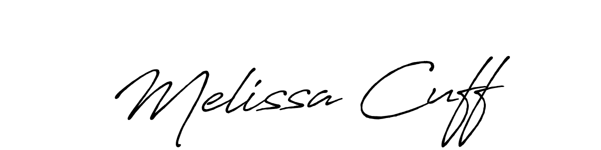 Once you've used our free online signature maker to create your best signature Antro_Vectra_Bolder style, it's time to enjoy all of the benefits that Melissa Cuff name signing documents. Melissa Cuff signature style 7 images and pictures png