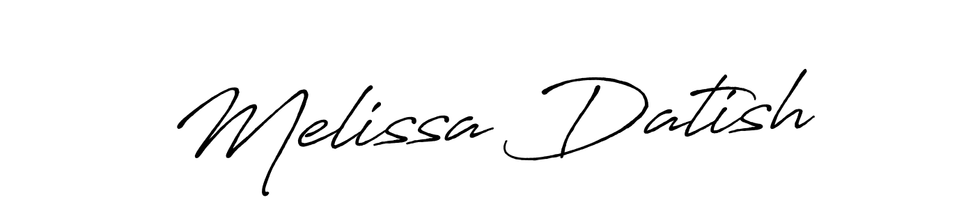 Similarly Antro_Vectra_Bolder is the best handwritten signature design. Signature creator online .You can use it as an online autograph creator for name Melissa Datish. Melissa Datish signature style 7 images and pictures png