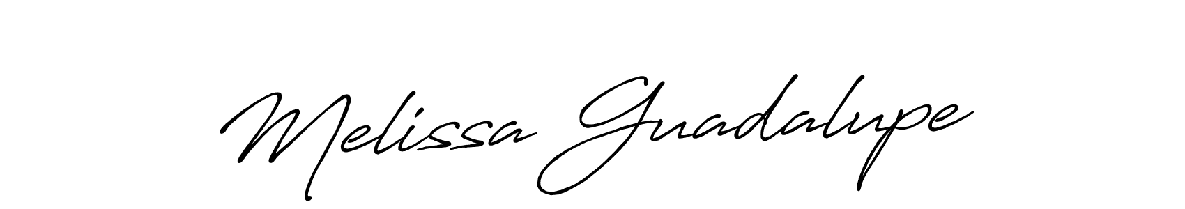 It looks lik you need a new signature style for name Melissa Guadalupe. Design unique handwritten (Antro_Vectra_Bolder) signature with our free signature maker in just a few clicks. Melissa Guadalupe signature style 7 images and pictures png