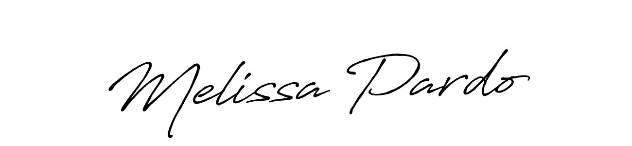 You should practise on your own different ways (Antro_Vectra_Bolder) to write your name (Melissa Pardo) in signature. don't let someone else do it for you. Melissa Pardo signature style 7 images and pictures png