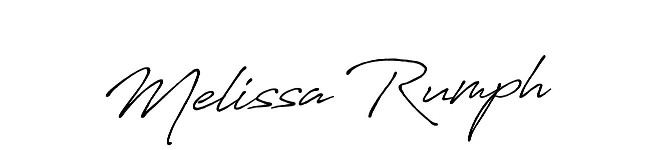 if you are searching for the best signature style for your name Melissa Rumph. so please give up your signature search. here we have designed multiple signature styles  using Antro_Vectra_Bolder. Melissa Rumph signature style 7 images and pictures png