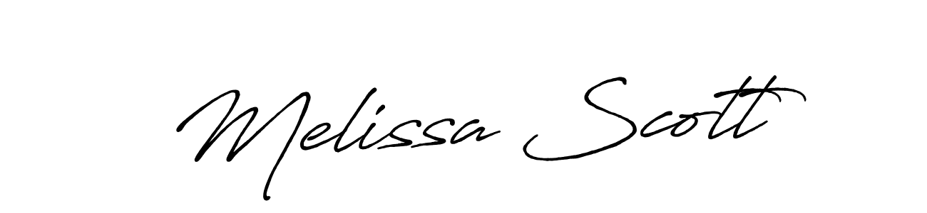 Use a signature maker to create a handwritten signature online. With this signature software, you can design (Antro_Vectra_Bolder) your own signature for name Melissa Scott. Melissa Scott signature style 7 images and pictures png