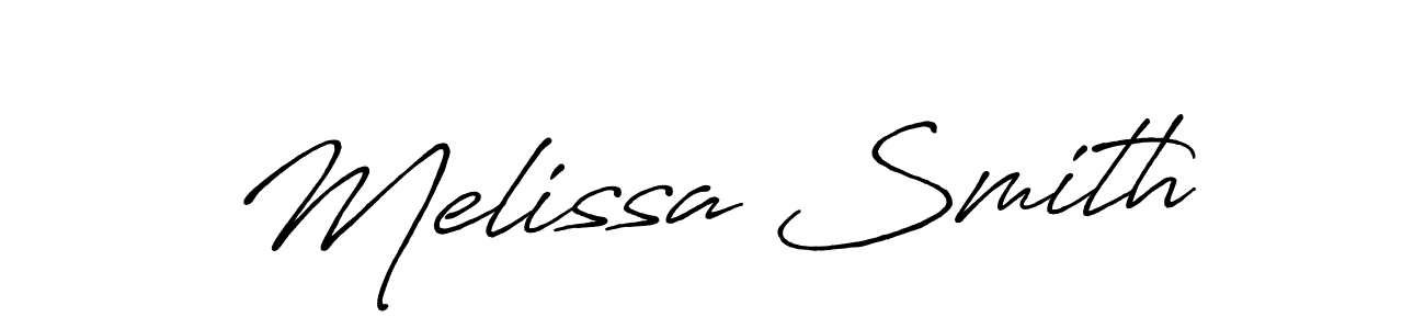 Create a beautiful signature design for name Melissa Smith. With this signature (Antro_Vectra_Bolder) fonts, you can make a handwritten signature for free. Melissa Smith signature style 7 images and pictures png