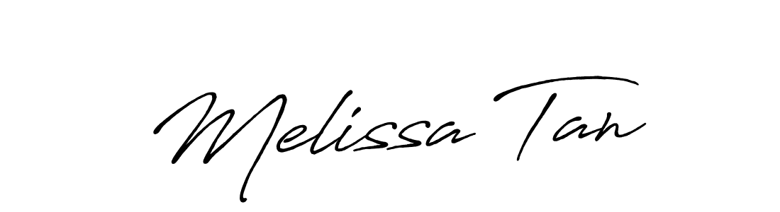 Melissa Tan stylish signature style. Best Handwritten Sign (Antro_Vectra_Bolder) for my name. Handwritten Signature Collection Ideas for my name Melissa Tan. Melissa Tan signature style 7 images and pictures png