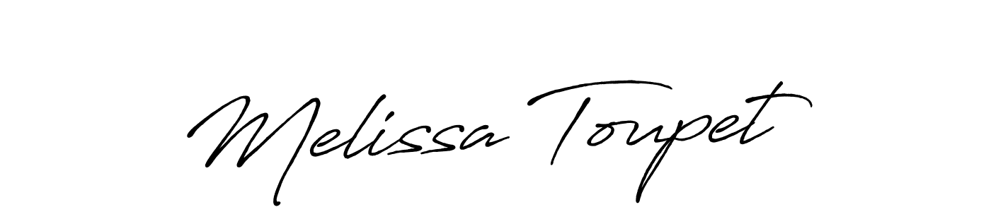 This is the best signature style for the Melissa Toupet name. Also you like these signature font (Antro_Vectra_Bolder). Mix name signature. Melissa Toupet signature style 7 images and pictures png