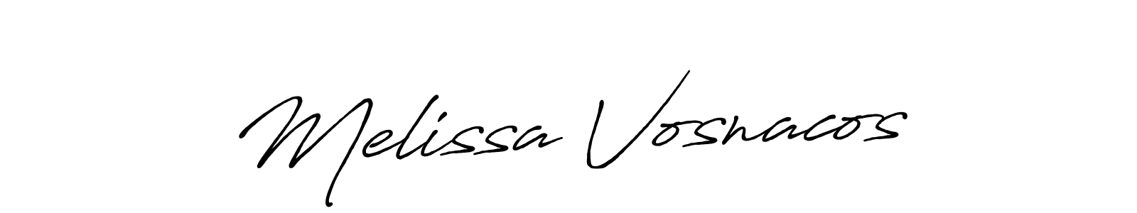 Make a short Melissa Vosnacos signature style. Manage your documents anywhere anytime using Antro_Vectra_Bolder. Create and add eSignatures, submit forms, share and send files easily. Melissa Vosnacos signature style 7 images and pictures png