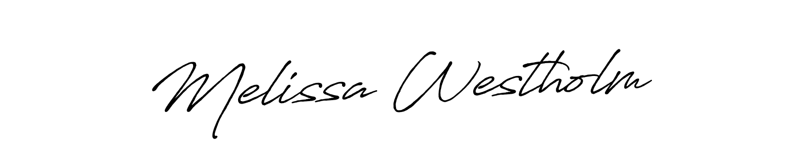 It looks lik you need a new signature style for name Melissa Westholm. Design unique handwritten (Antro_Vectra_Bolder) signature with our free signature maker in just a few clicks. Melissa Westholm signature style 7 images and pictures png