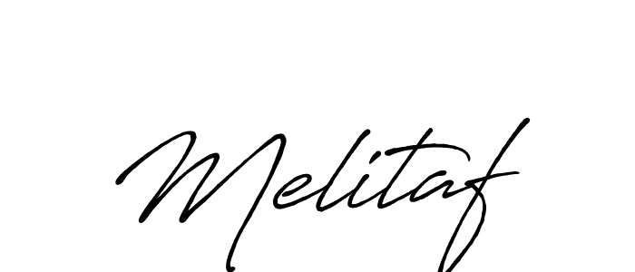 You should practise on your own different ways (Antro_Vectra_Bolder) to write your name (Melitaf) in signature. don't let someone else do it for you. Melitaf signature style 7 images and pictures png