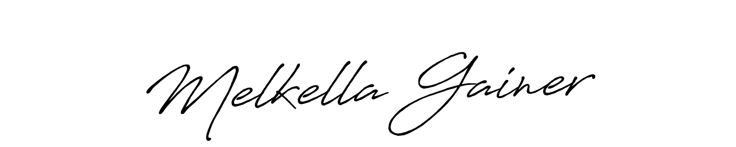 Antro_Vectra_Bolder is a professional signature style that is perfect for those who want to add a touch of class to their signature. It is also a great choice for those who want to make their signature more unique. Get Melkella Gainer name to fancy signature for free. Melkella Gainer signature style 7 images and pictures png