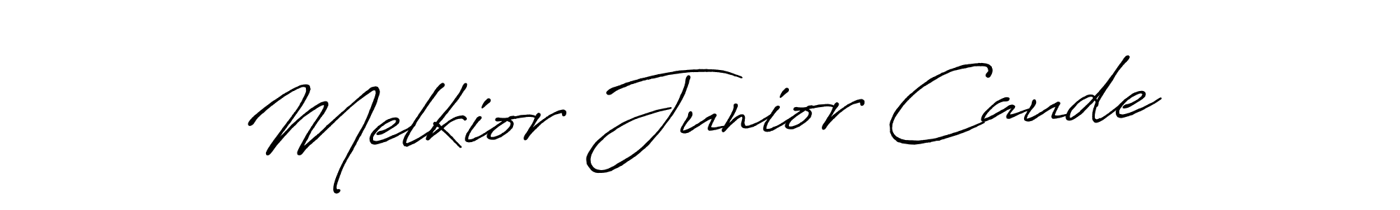 This is the best signature style for the Melkior Junior Caude name. Also you like these signature font (Antro_Vectra_Bolder). Mix name signature. Melkior Junior Caude signature style 7 images and pictures png