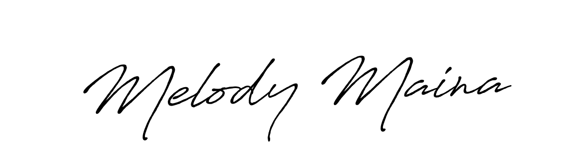 Make a beautiful signature design for name Melody Maina. Use this online signature maker to create a handwritten signature for free. Melody Maina signature style 7 images and pictures png