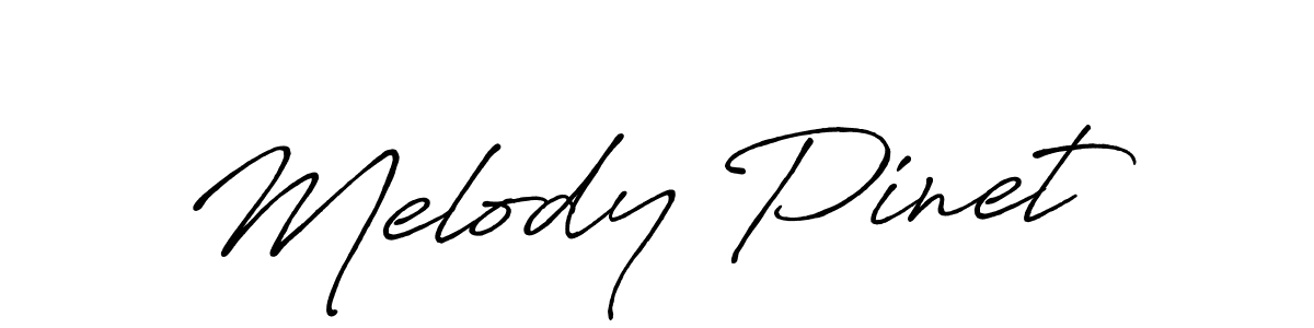 Make a beautiful signature design for name Melody Pinet. With this signature (Antro_Vectra_Bolder) style, you can create a handwritten signature for free. Melody Pinet signature style 7 images and pictures png