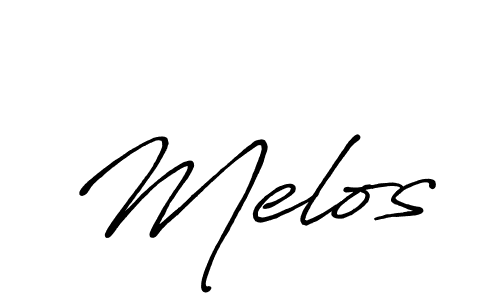 Also we have Melos name is the best signature style. Create professional handwritten signature collection using Antro_Vectra_Bolder autograph style. Melos signature style 7 images and pictures png