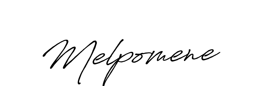 How to make Melpomene name signature. Use Antro_Vectra_Bolder style for creating short signs online. This is the latest handwritten sign. Melpomene signature style 7 images and pictures png