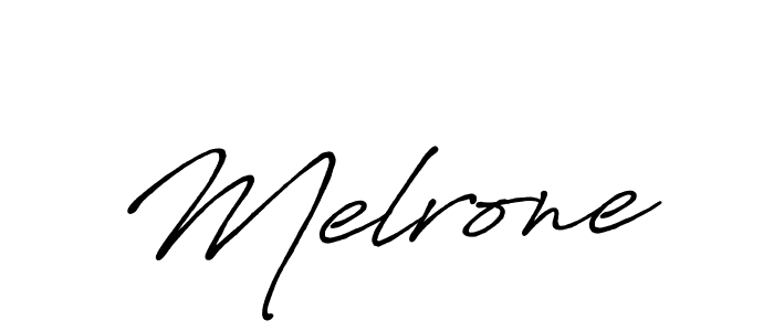 How to make Melrone name signature. Use Antro_Vectra_Bolder style for creating short signs online. This is the latest handwritten sign. Melrone signature style 7 images and pictures png