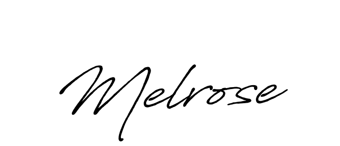 Use a signature maker to create a handwritten signature online. With this signature software, you can design (Antro_Vectra_Bolder) your own signature for name Melrose. Melrose signature style 7 images and pictures png