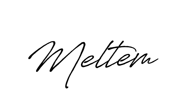 Meltem stylish signature style. Best Handwritten Sign (Antro_Vectra_Bolder) for my name. Handwritten Signature Collection Ideas for my name Meltem. Meltem signature style 7 images and pictures png