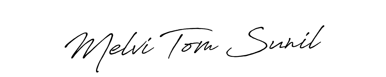 Also we have Melvi Tom Sunil name is the best signature style. Create professional handwritten signature collection using Antro_Vectra_Bolder autograph style. Melvi Tom Sunil signature style 7 images and pictures png