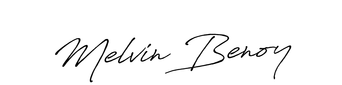 Use a signature maker to create a handwritten signature online. With this signature software, you can design (Antro_Vectra_Bolder) your own signature for name Melvin Benoy. Melvin Benoy signature style 7 images and pictures png