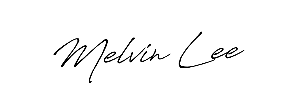 Melvin Lee stylish signature style. Best Handwritten Sign (Antro_Vectra_Bolder) for my name. Handwritten Signature Collection Ideas for my name Melvin Lee. Melvin Lee signature style 7 images and pictures png