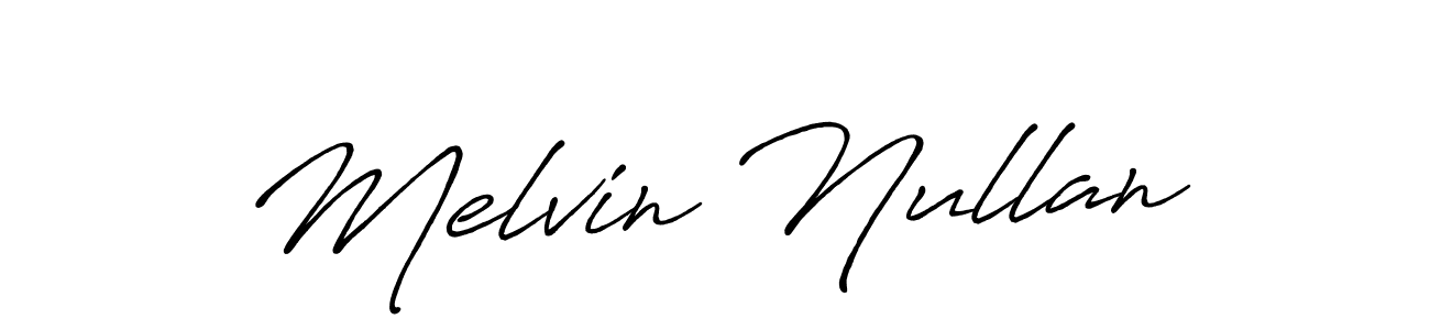 Make a beautiful signature design for name Melvin Nullan. With this signature (Antro_Vectra_Bolder) style, you can create a handwritten signature for free. Melvin Nullan signature style 7 images and pictures png