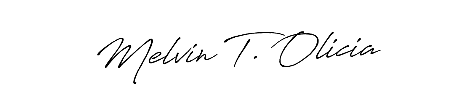 Similarly Antro_Vectra_Bolder is the best handwritten signature design. Signature creator online .You can use it as an online autograph creator for name Melvin T. Olicia. Melvin T. Olicia signature style 7 images and pictures png