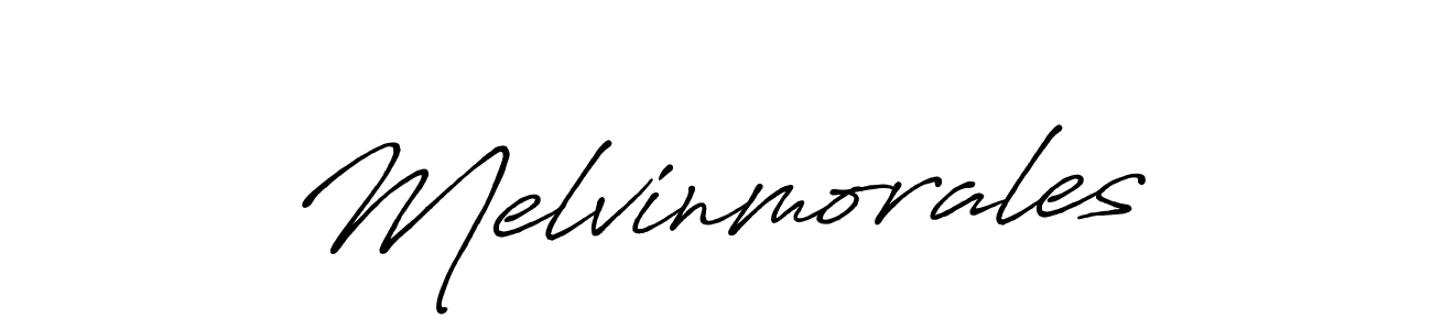 Create a beautiful signature design for name Melvinmorales. With this signature (Antro_Vectra_Bolder) fonts, you can make a handwritten signature for free. Melvinmorales signature style 7 images and pictures png