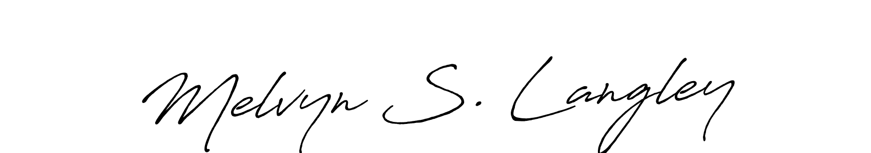 Make a beautiful signature design for name Melvyn S. Langley. Use this online signature maker to create a handwritten signature for free. Melvyn S. Langley signature style 7 images and pictures png