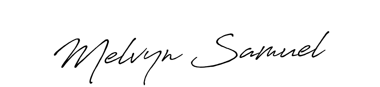 Also we have Melvyn Samuel name is the best signature style. Create professional handwritten signature collection using Antro_Vectra_Bolder autograph style. Melvyn Samuel signature style 7 images and pictures png