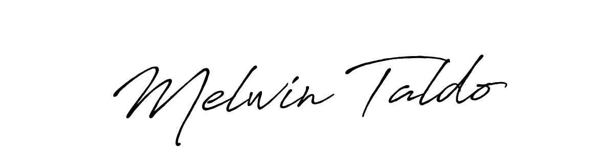 Use a signature maker to create a handwritten signature online. With this signature software, you can design (Antro_Vectra_Bolder) your own signature for name Melwin Taldo. Melwin Taldo signature style 7 images and pictures png