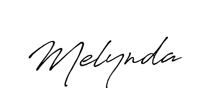 Design your own signature with our free online signature maker. With this signature software, you can create a handwritten (Antro_Vectra_Bolder) signature for name Melynda. Melynda signature style 7 images and pictures png