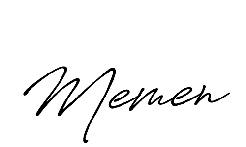 Make a beautiful signature design for name Memen. With this signature (Antro_Vectra_Bolder) style, you can create a handwritten signature for free. Memen signature style 7 images and pictures png