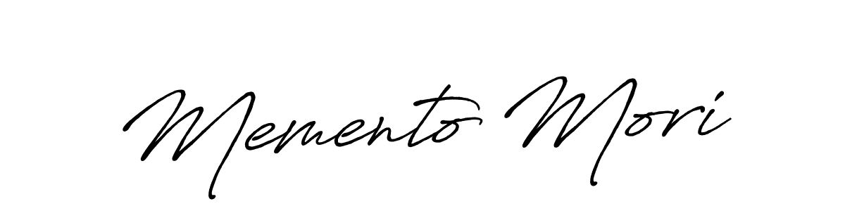 How to make Memento Mori signature? Antro_Vectra_Bolder is a professional autograph style. Create handwritten signature for Memento Mori name. Memento Mori signature style 7 images and pictures png