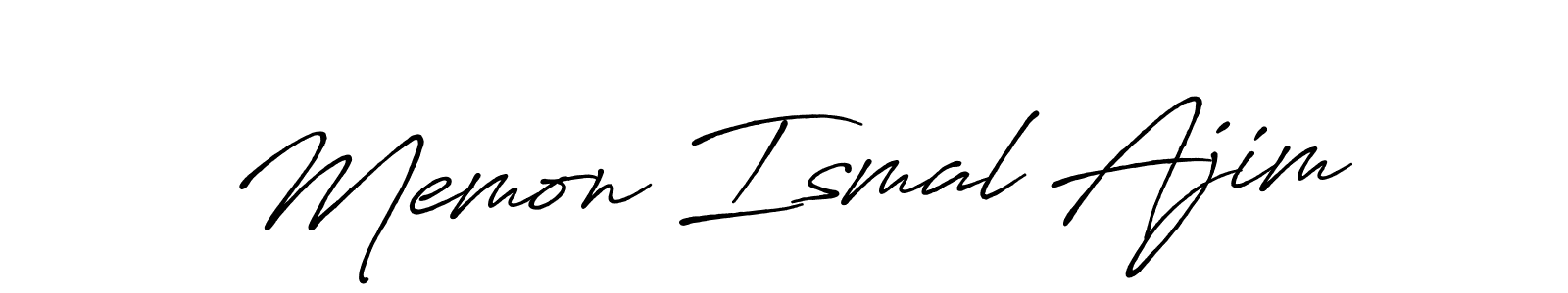 Also we have Memon Ismal Ajim name is the best signature style. Create professional handwritten signature collection using Antro_Vectra_Bolder autograph style. Memon Ismal Ajim signature style 7 images and pictures png